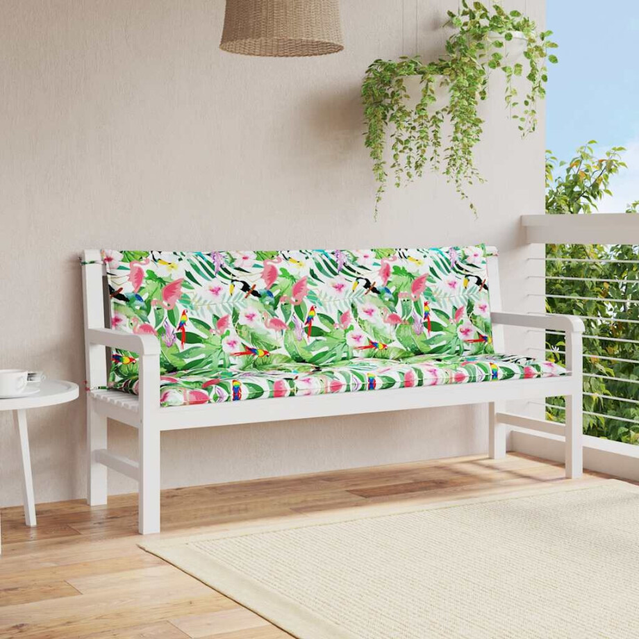 vidaXL Tuinbankkussens 2 st 150x50x7 cm stof meerkleurig vidaXL Tuinbankkussens 2 st 150x50x7 cm stof meerkleurig afbeelding 1