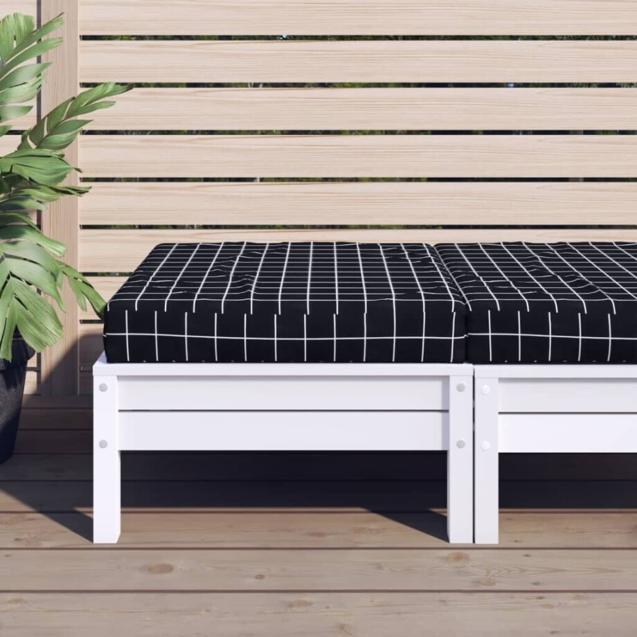 vidaXL Palletkussen geruit 60x60x8 cm oxford stof zwart vidaXL Palletkussen geruit 60x60x8 cm oxford stof zwart afbeelding 1