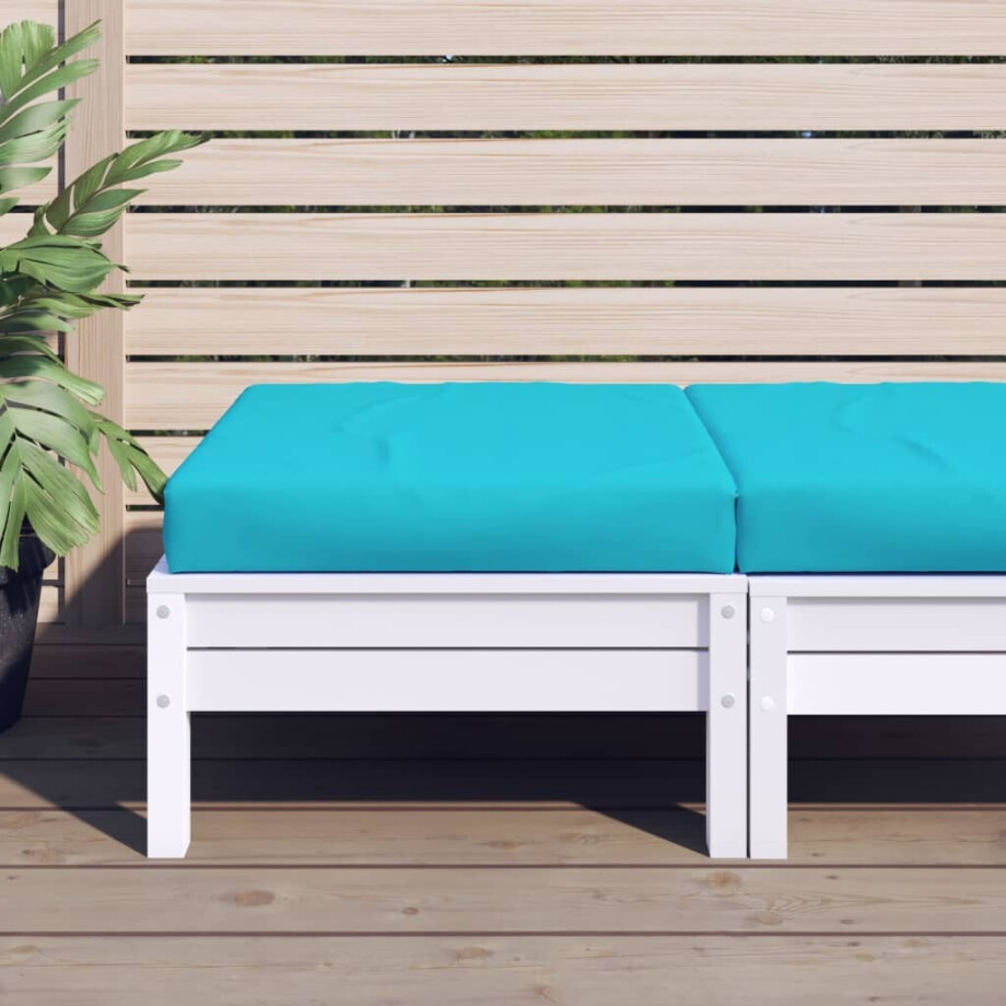 vidaXL Palletkussen 60x60x8 cm oxford stof turquoise afbeelding 1