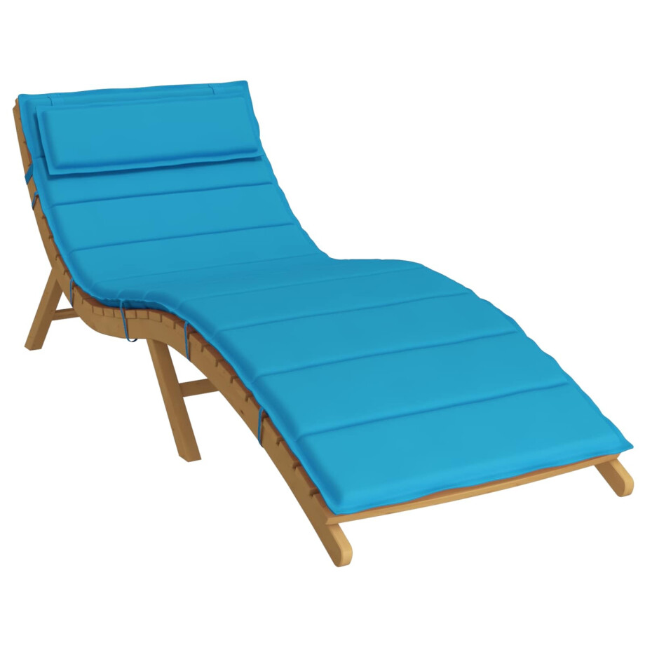 vidaXL Zon Loungerkussen lichtblauw 178 x 60 x 4 cm Oxford stof afbeelding 1