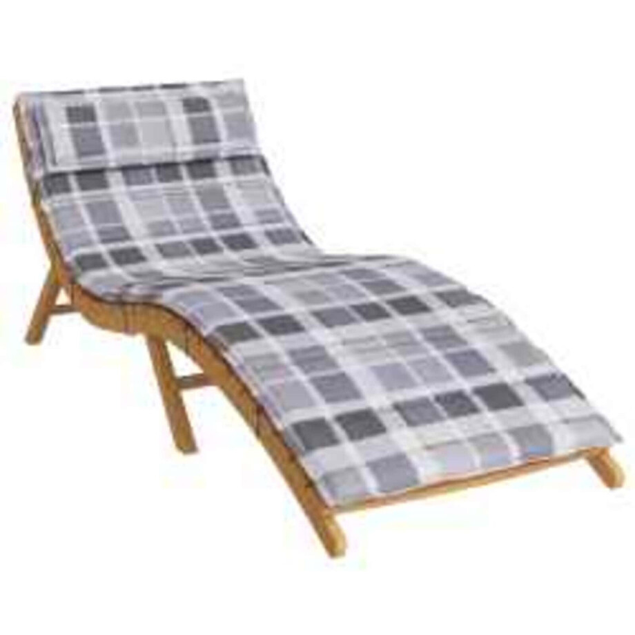 vidaXL Zon Loungerkussen Grijs 178 x 60 x 4 cm Oxford stof vidaXL Zon Loungerkussen Grijs 178 x 60 x 4 cm Oxford stof afbeelding 1