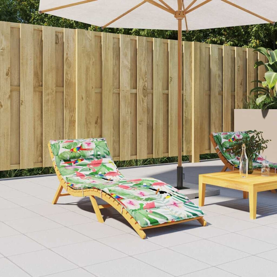 vidaXL Ligbedkussen 180x60x4 cm oxford stof meerkleurig afbeelding 1