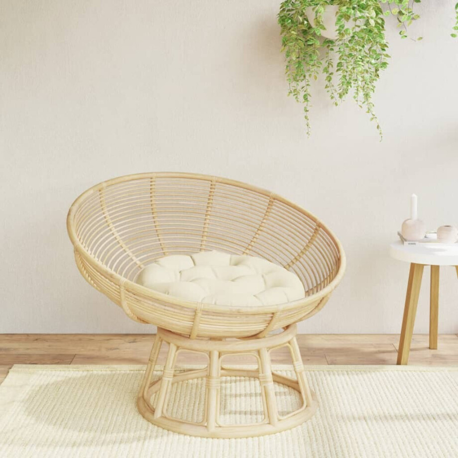 vidaXL Zitkussen rond Ø 60x11 cm oxford stof crèmekleurig vidaXL Zitkussen rond Ø 60x11 cm oxford stof crèmekleurig afbeelding 1