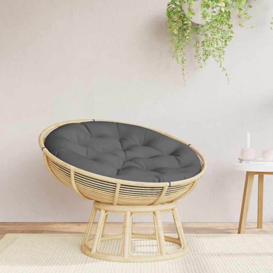 vidaXL Zitkussen rond Ø 100x11 cm oxford stof antracietkleurig afbeelding 1