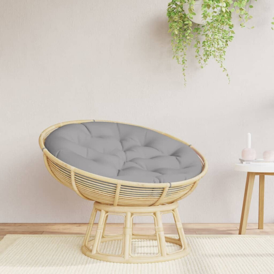 vidaXL Zitkussen rond Ø 100x11 cm oxford stof grijs afbeelding 1