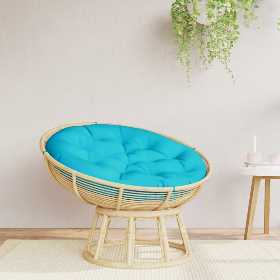 vidaXL Zitkussen rond Ø 100x11 cm oxford stof turquoise afbeelding 1