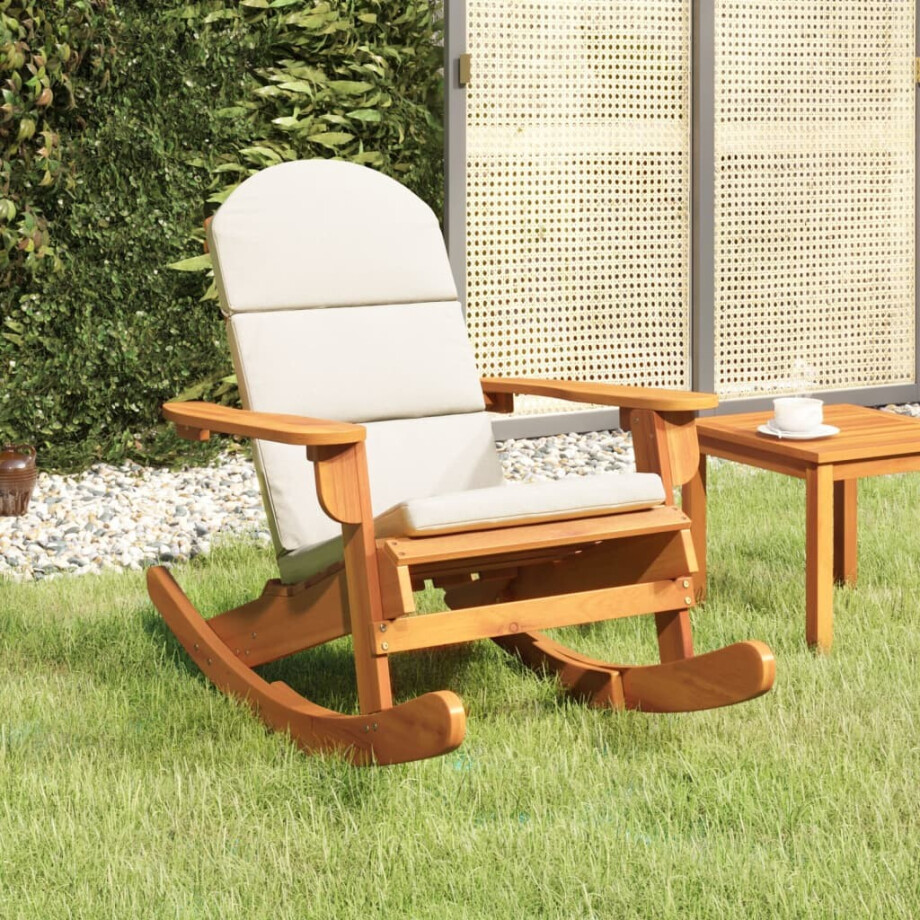 vidaXL Schommelstoel Adirondack met kussens massief acaciahout afbeelding 1