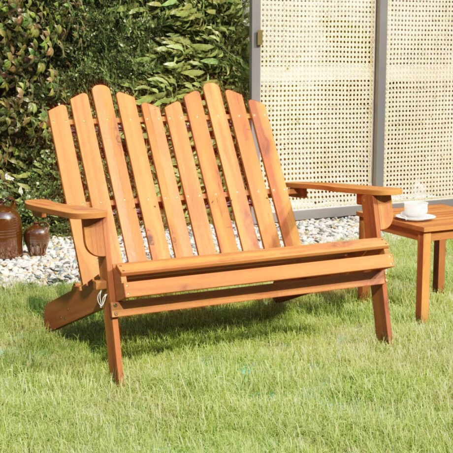 vidaXL Tuinbank Adirondack 126 cm massief acaciahout afbeelding 1