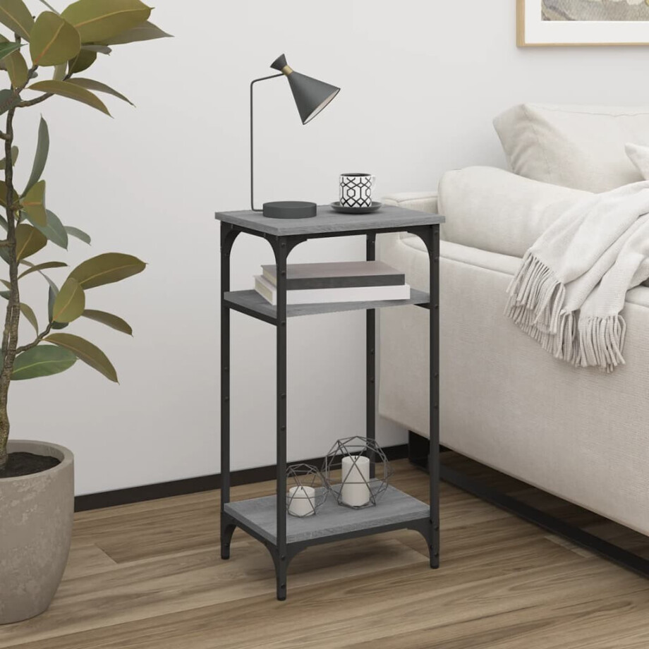 vidaXL Bijzettafel 40x30x75 cm bewerkt hout grijs sonoma eikenkleurig vidaXL Bijzettafel 40x30x75 cm bewerkt hout grijs sonoma eikenkleurig afbeelding 1