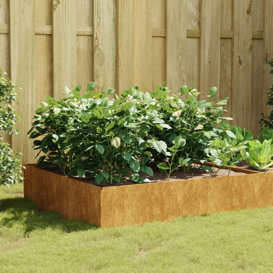 vidaXL Plantenbak verhoogd 100x100x41 cm cortenstaal vidaXL Plantenbak verhoogd 100x100x41 cm cortenstaal afbeelding 1