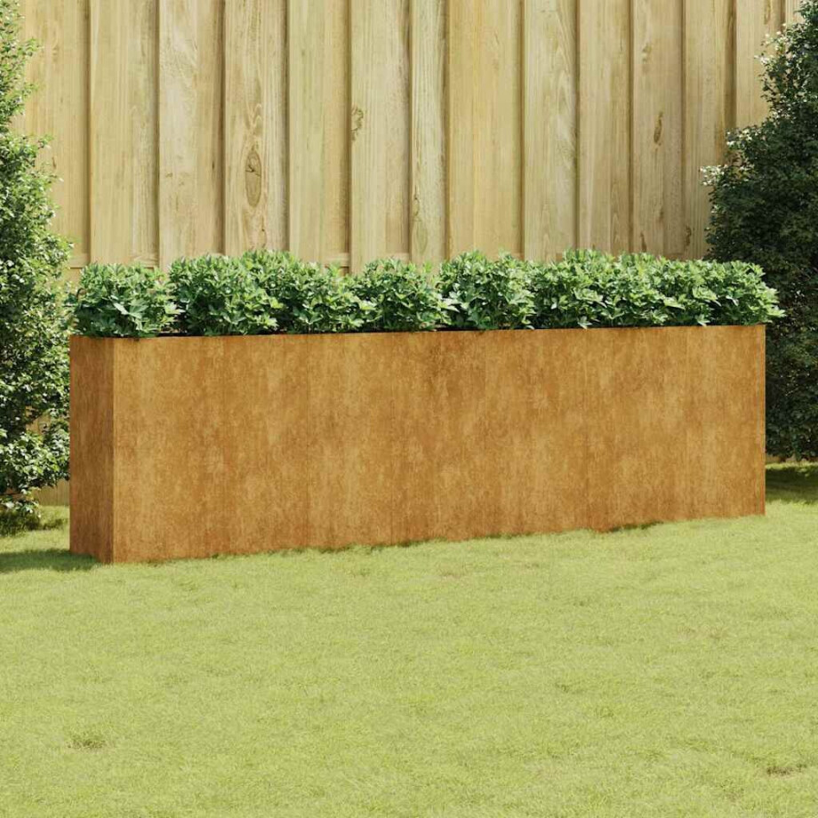 vidaXL Plantenbak verhoogd 280x40x80 cm cortenstaal afbeelding 1
