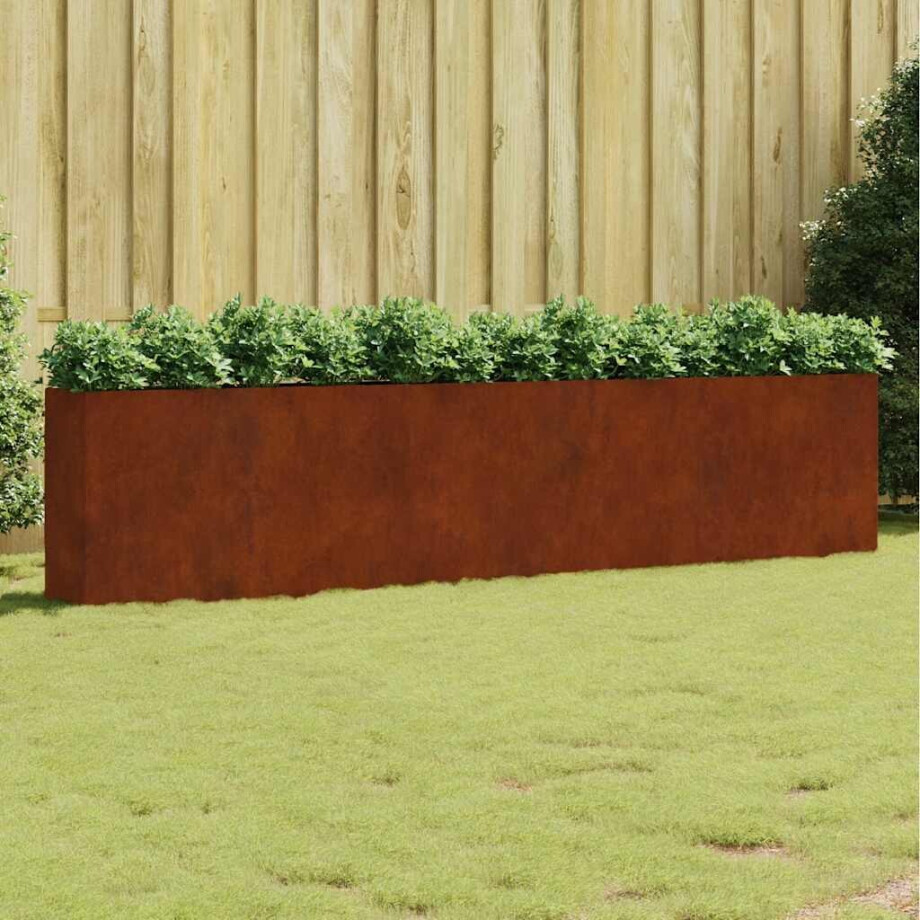 vidaXL Plantenbak verhoogd 360x40x80 cm cortenstaal afbeelding 1