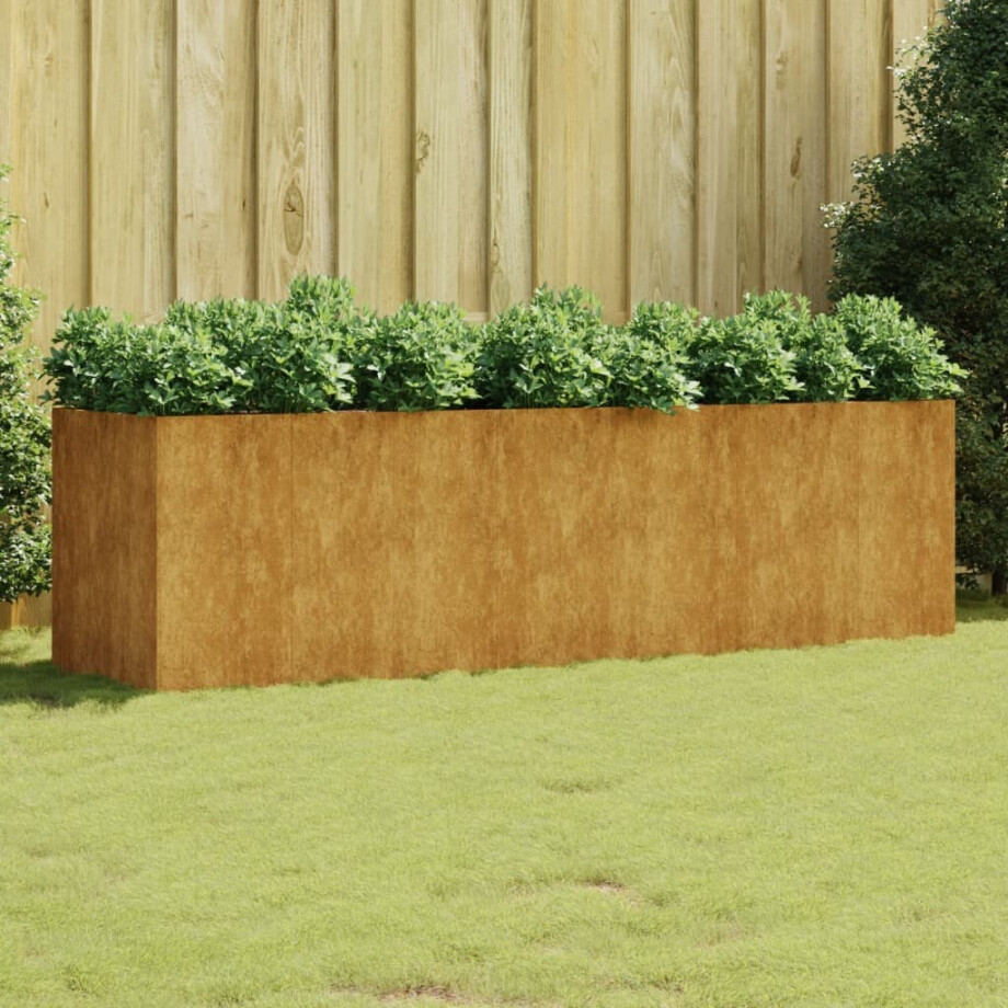 vidaXL Plantenbak verhoogd 280x80x80 cm cortenstaal afbeelding 1