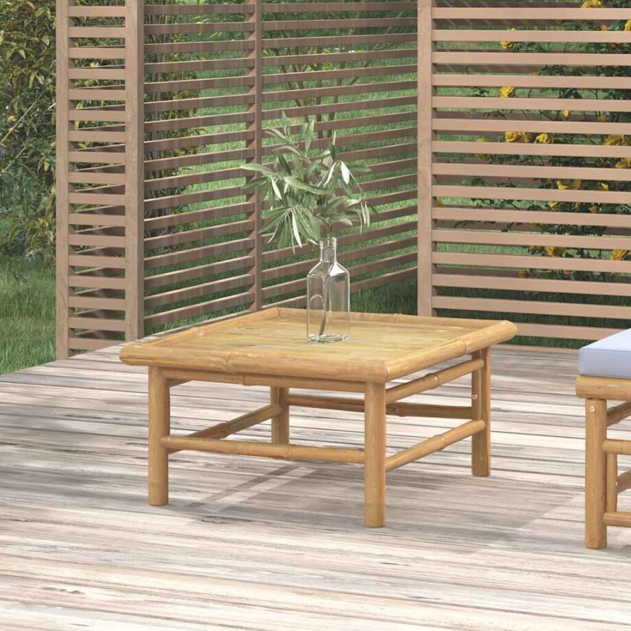 vidaXL Tuintafel 65x55x30 cm bamboe afbeelding 1