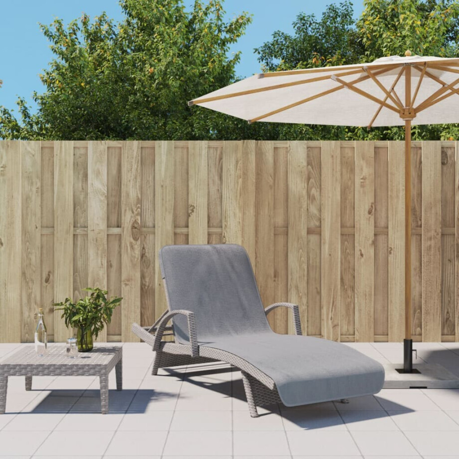 vidaXL Strandhanddoeken 2 st 400 g/m² 75x200 cm stof grijs afbeelding 1