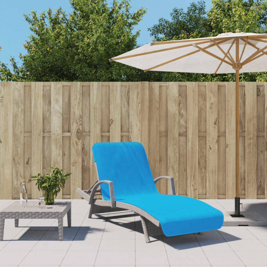 vidaXL Strandhanddoeken 2 st 400 g/m² 75x200 cm stof turquoise vidaXL Strandhanddoeken 2 st 400 g/m² 75x200 cm stof turquoise afbeelding 1