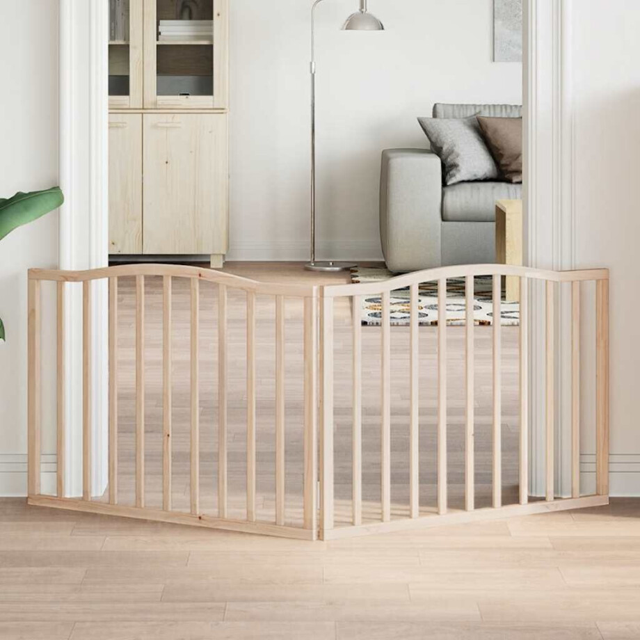 vidaXL Hondenhek inklapbaar 2 panelen 160 cm populierenhout afbeelding 1