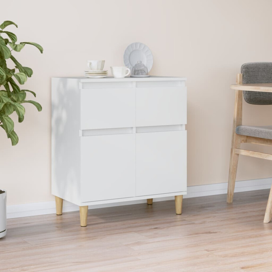 vidaXL Dressoir 60x35x70 cm bewerkt hout wit vidaXL Dressoir 60x35x70 cm bewerkt hout wit afbeelding 1