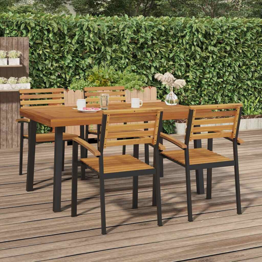 vidaXL Tuintafel 150x90x75 cm massief acaciahout vidaXL Tuintafel 150x90x75 cm massief acaciahout afbeelding 1