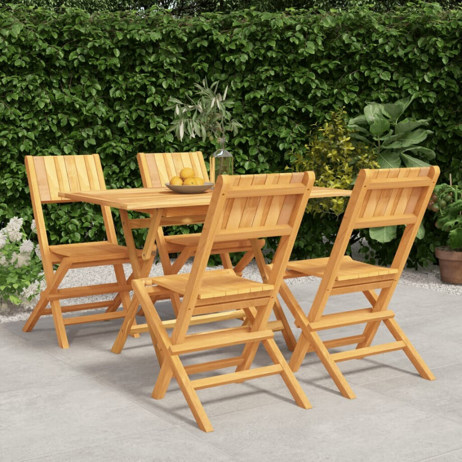 vidaXL 5-delige Tuinset massief teakhout afbeelding 1