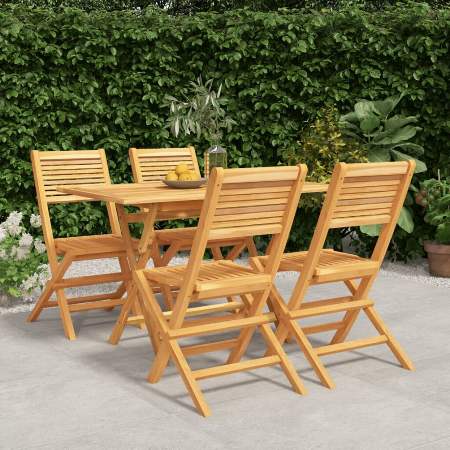 vidaXL 5-delige Tuinset massief teakhout afbeelding 1