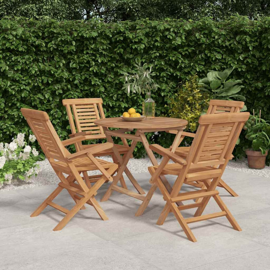 vidaXL 5-delige Tuinset massief teakhout vidaXL 5-delige Tuinset massief teakhout afbeelding 1
