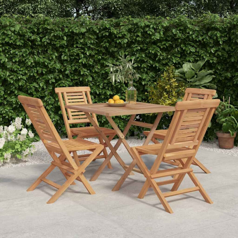 vidaXL 5-delige Tuinset massief teakhout vidaXL 5-delige Tuinset massief teakhout afbeelding 1