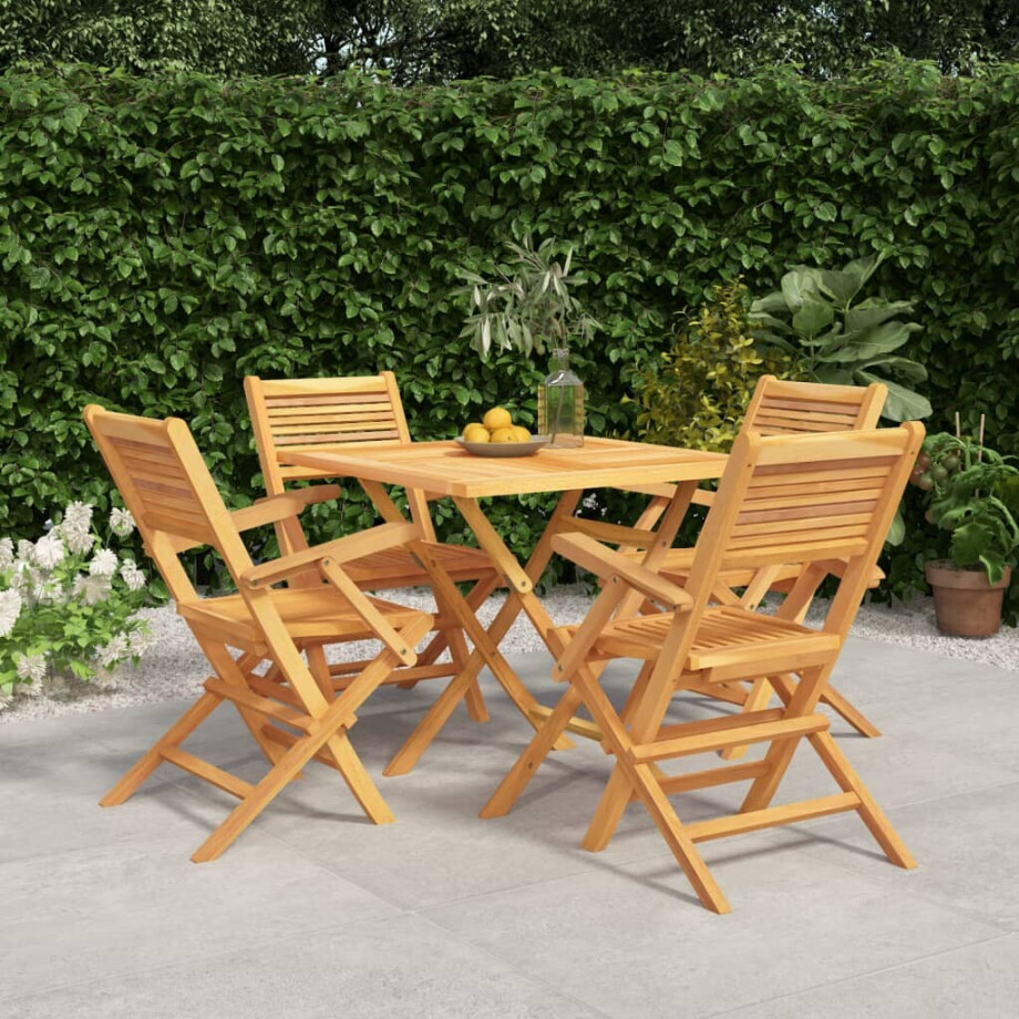 vidaXL 5-delige Tuinset massief teakhout vidaXL 5-delige Tuinset massief teakhout afbeelding 1