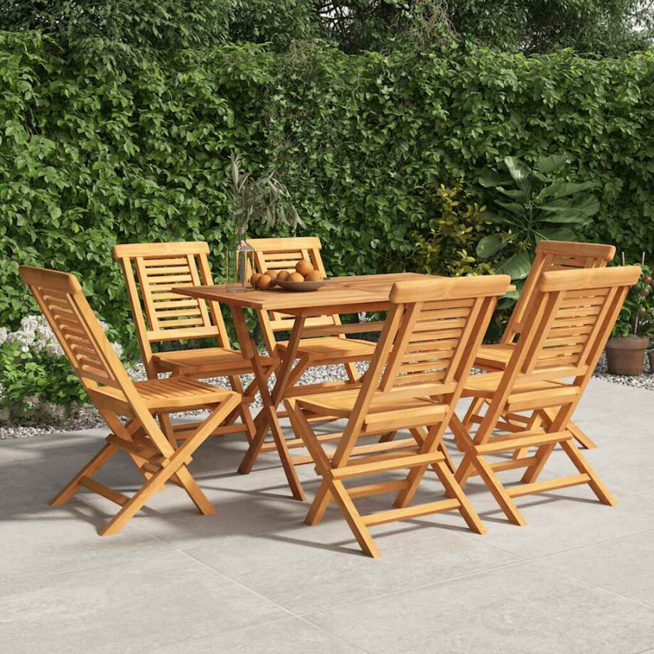 vidaXL Tuinstoelen inklapbaar 6 st 47x63x90 cm massief teakhout vidaXL Tuinstoelen inklapbaar 6 st 47x63x90 cm massief teakhout afbeelding 1