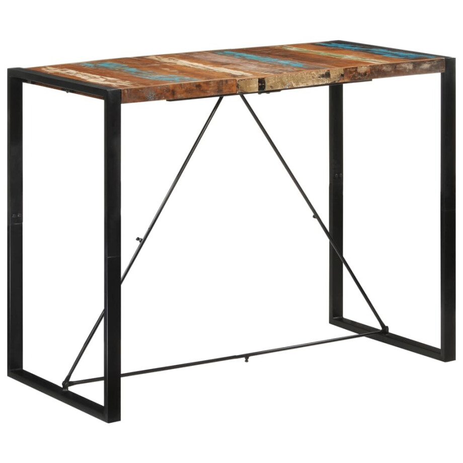 vidaXL Bartafel 140x70x110 cm gerecycled massief hout afbeelding 1