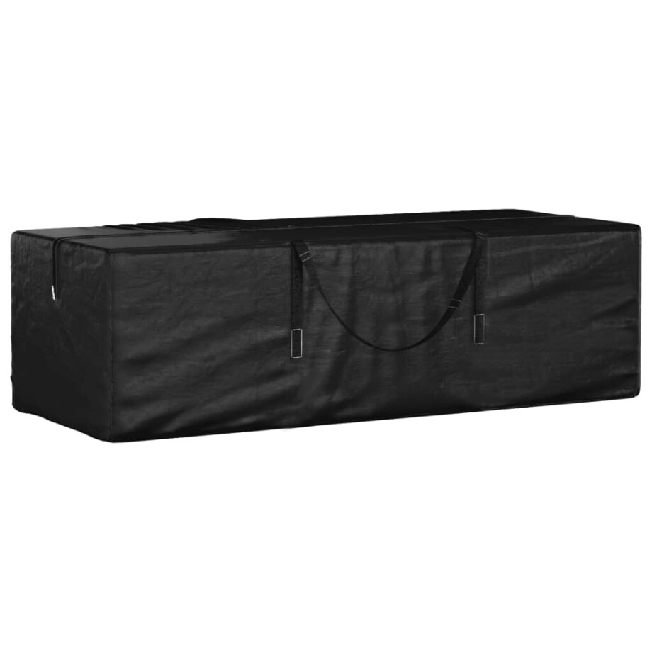 vidaXL Opbergtas voor tuinkussens 135x40x55 cm polyetheen zwart afbeelding 1