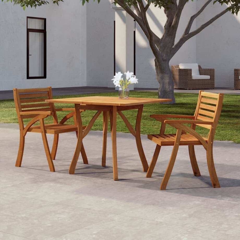 vidaXL Tuintafel 85x85x75 cm massief acaciahout afbeelding 1