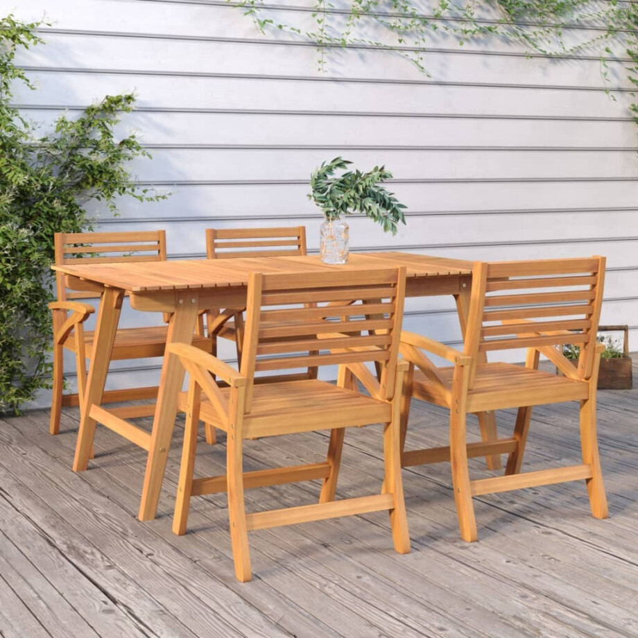 vidaXL Tuintafel 150x90x75 cm massief acaciahout vidaXL Tuintafel 150x90x75 cm massief acaciahout afbeelding 1