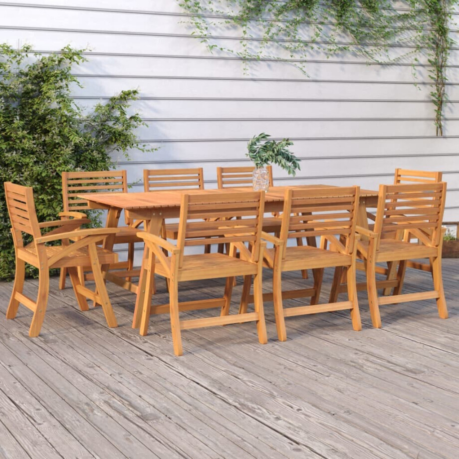 vidaXL Tuintafel 200x90x75 cm massief acaciahout afbeelding 1