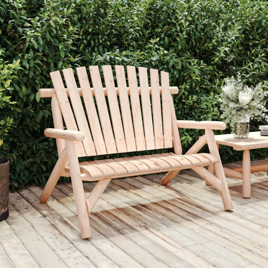vidaXL Tuinbank 2-zits 119x85x98 cm massief vurenhout afbeelding 1