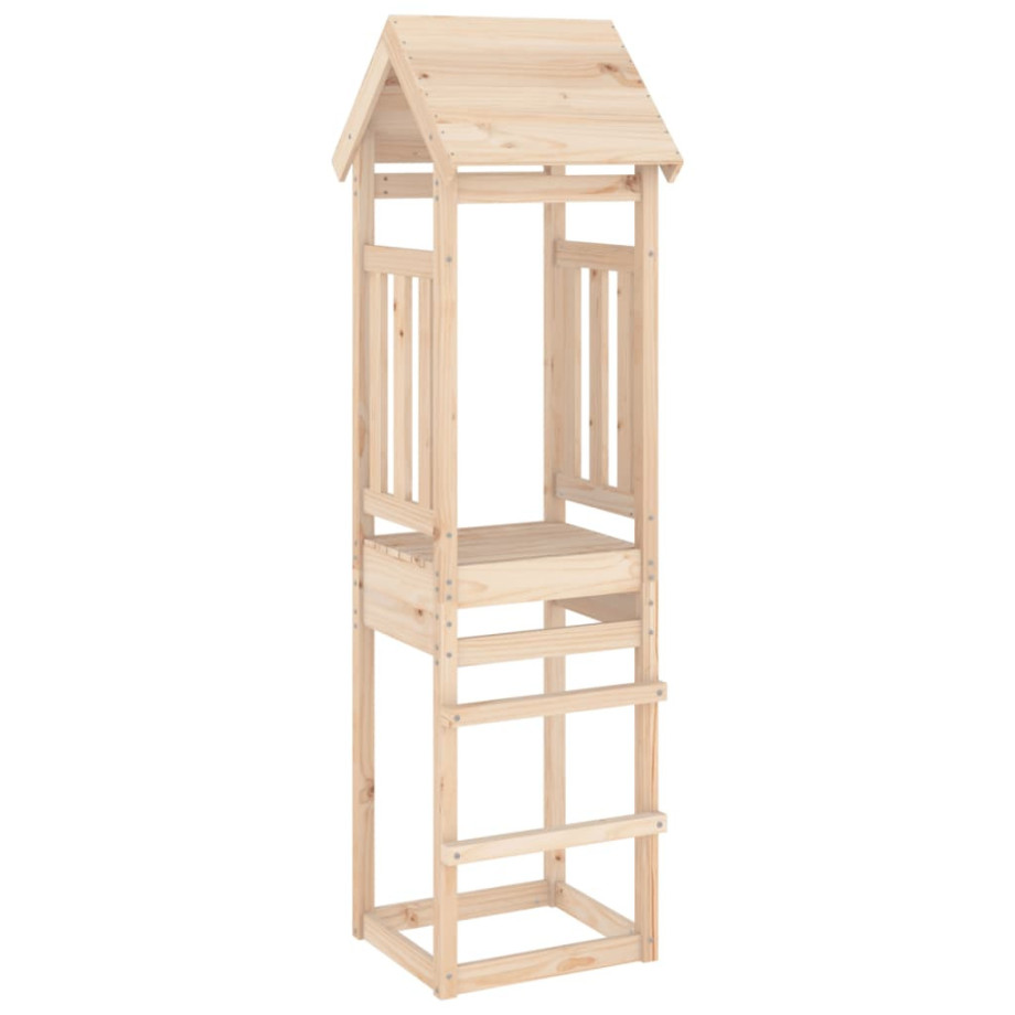 vidaXL Speeltoren 52,5x46,5x206,5 cm massief grenenhout afbeelding 1