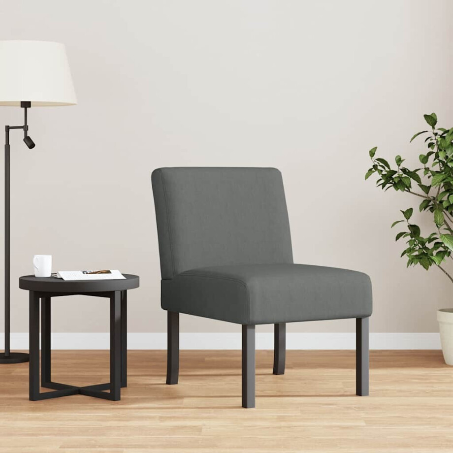 vidaXL Fauteuil stof donkergrijs vidaXL Fauteuil stof donkergrijs afbeelding 1