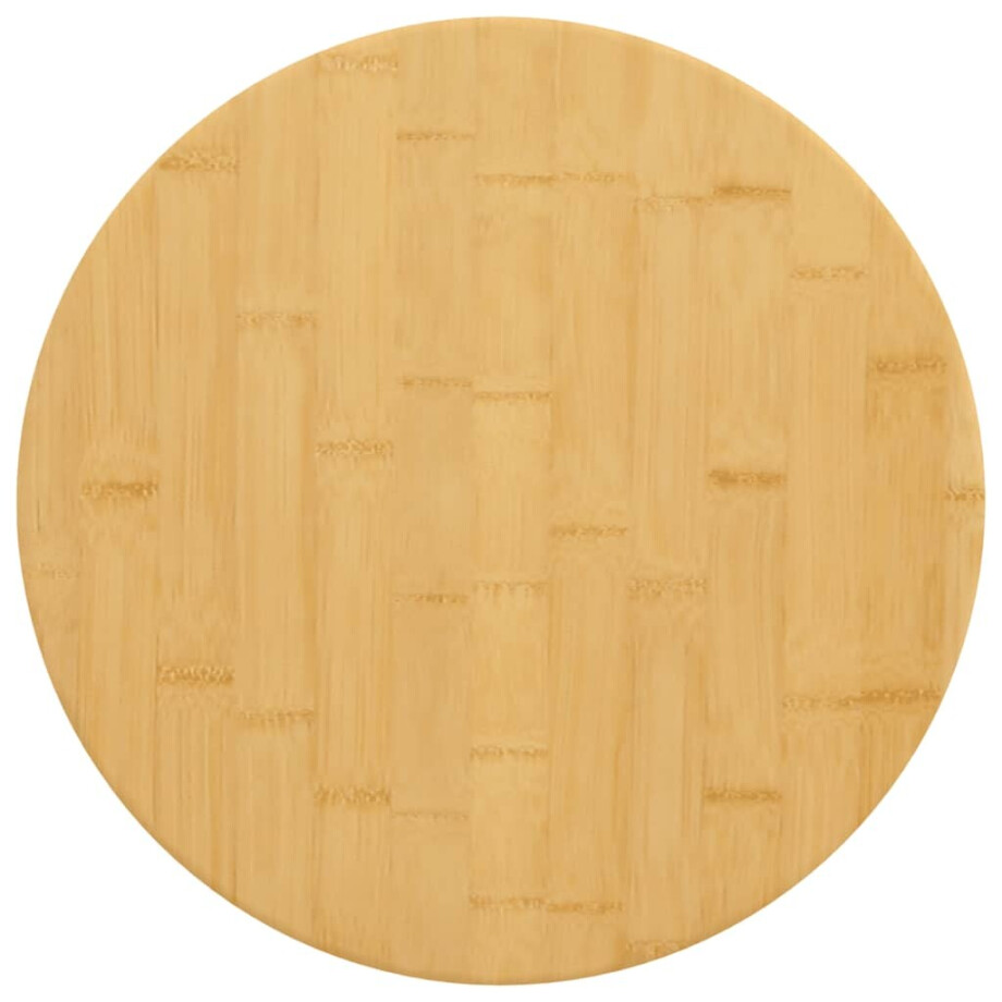 vidaXL Tafelblad Ø 50x1,5 cm bamboe afbeelding 1