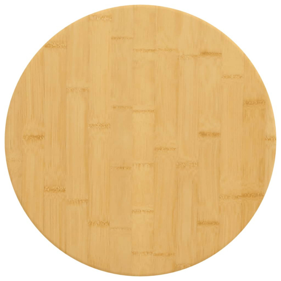 vidaXL Tafelblad Ø 50x1,5 cm bamboe afbeelding 1