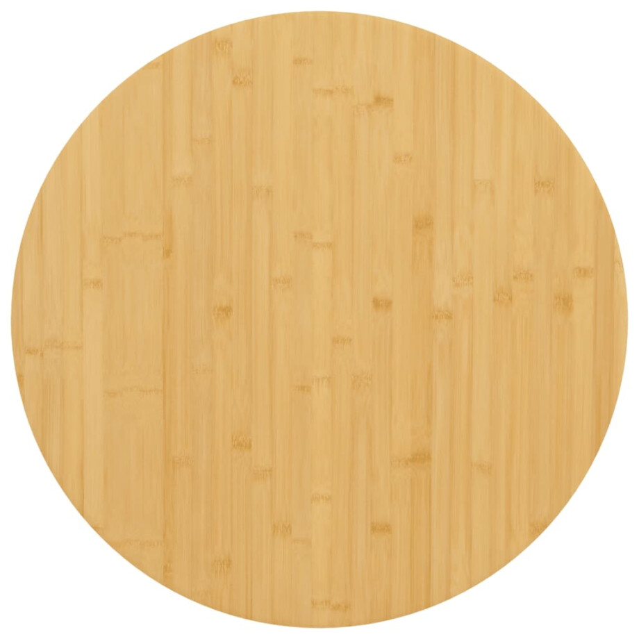 vidaXL Tafelblad Ø 60x4 cm bamboe afbeelding 1