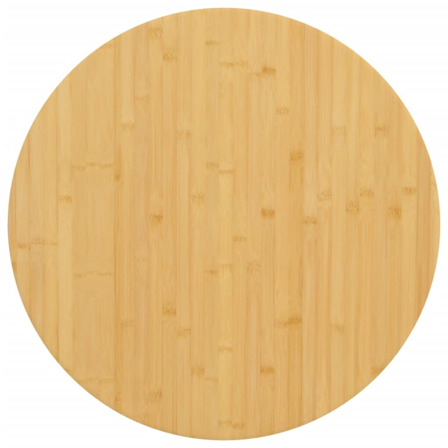 vidaXL Tafelblad Ø 80x4 cm bamboe afbeelding 1