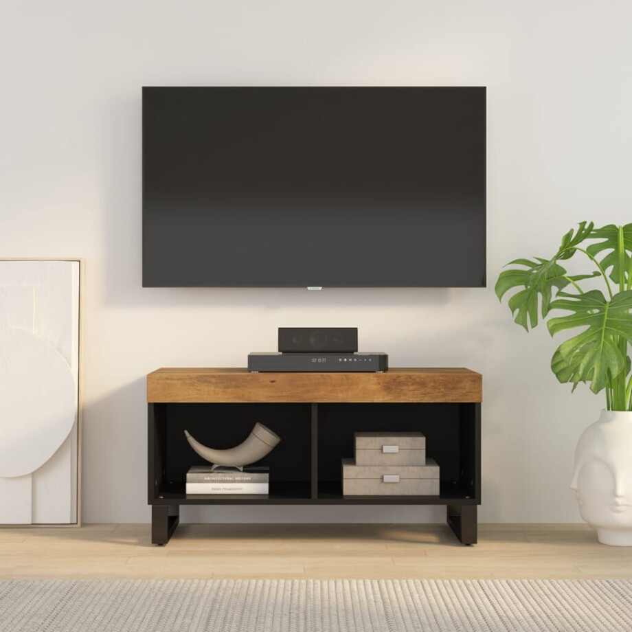 vidaXL Tv-meubel 85x33x43,5 cm massief mangohout afbeelding 1