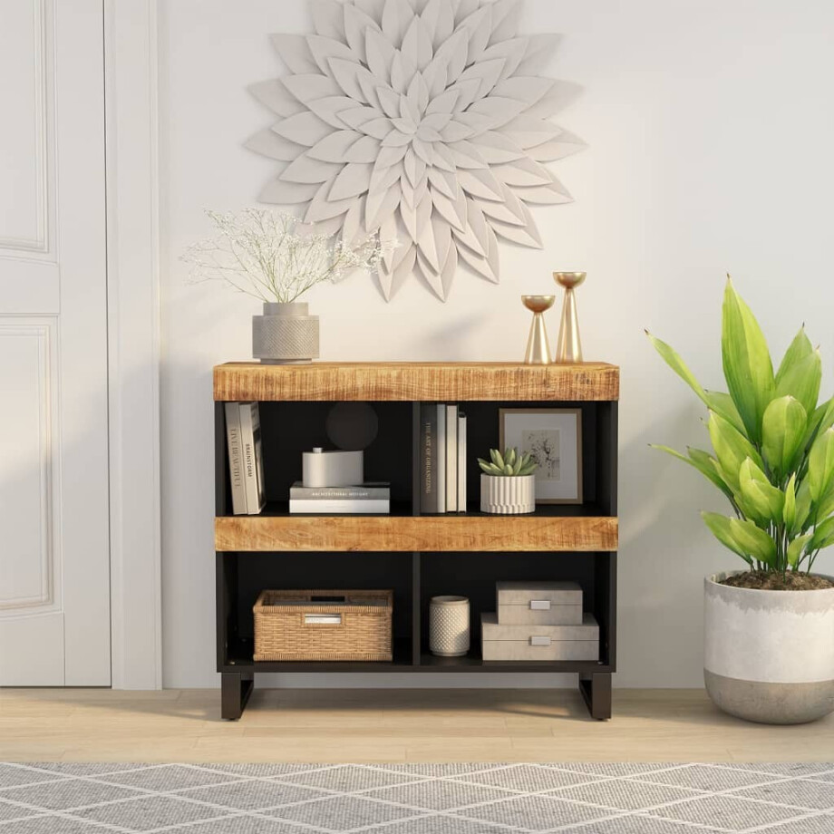 vidaXL Bijzetkast 85x33x75 cm massief mangohout afbeelding 1