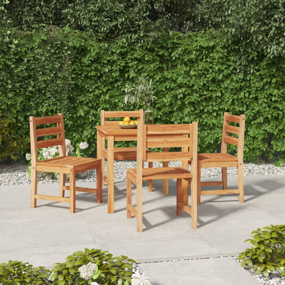 vidaXL 5-delige Tuinset massief teakhout vidaXL 5-delige Tuinset massief teakhout afbeelding 1