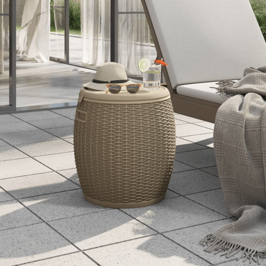vidaXL Tuinbox 4-in-1 polypropeen lichtbruin afbeelding 1