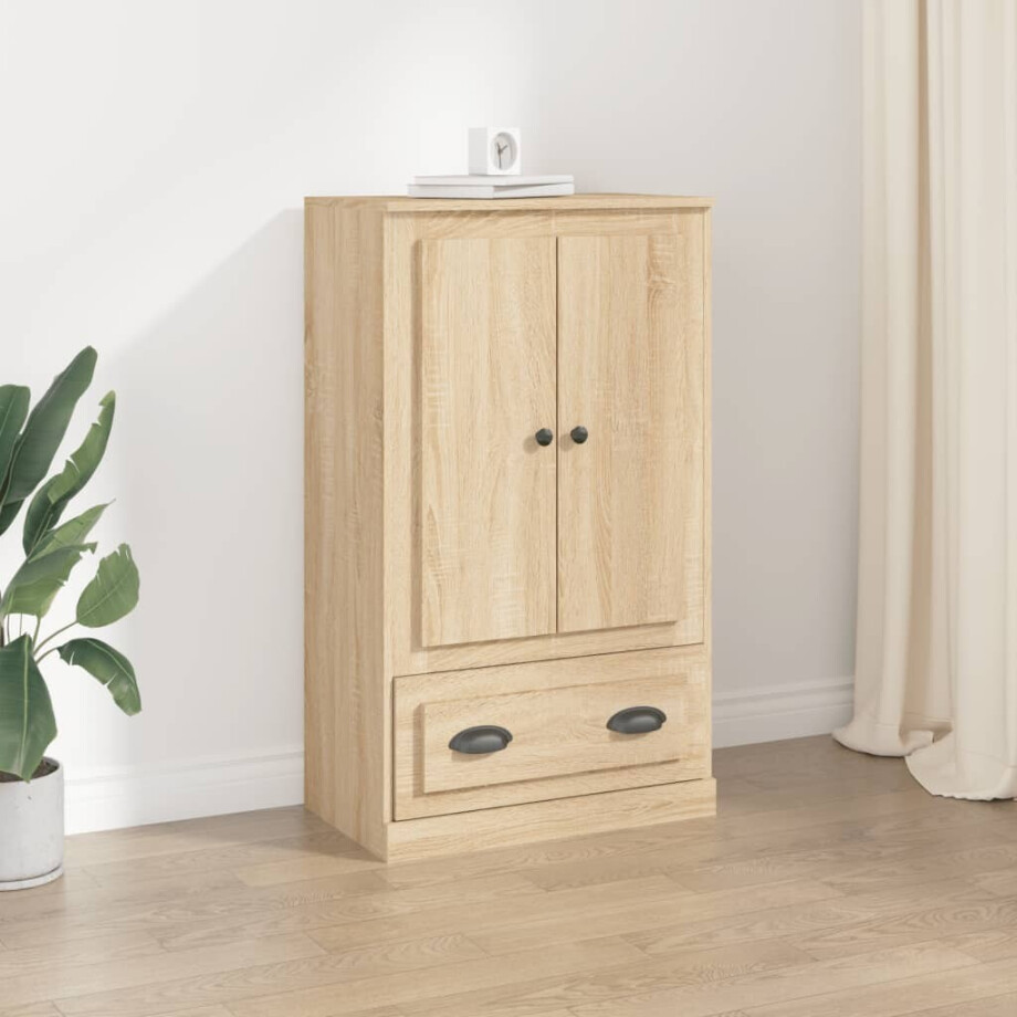 vidaXL Hoge kast 60x35,5x103,5 cm bewerkt hout sonoma eikenkleurig afbeelding 1