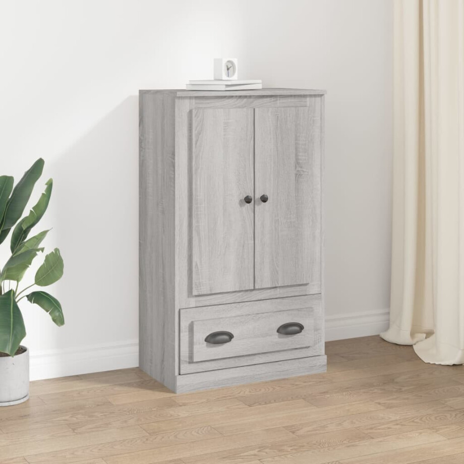 vidaXL Hoge kast 60x35,5x103,5 cm bewerkt hout grijs sonoma eikenkleur vidaXL Hoge kast 60x35,5x103,5 cm bewerkt hout grijs sonoma eikenkleur afbeelding 1