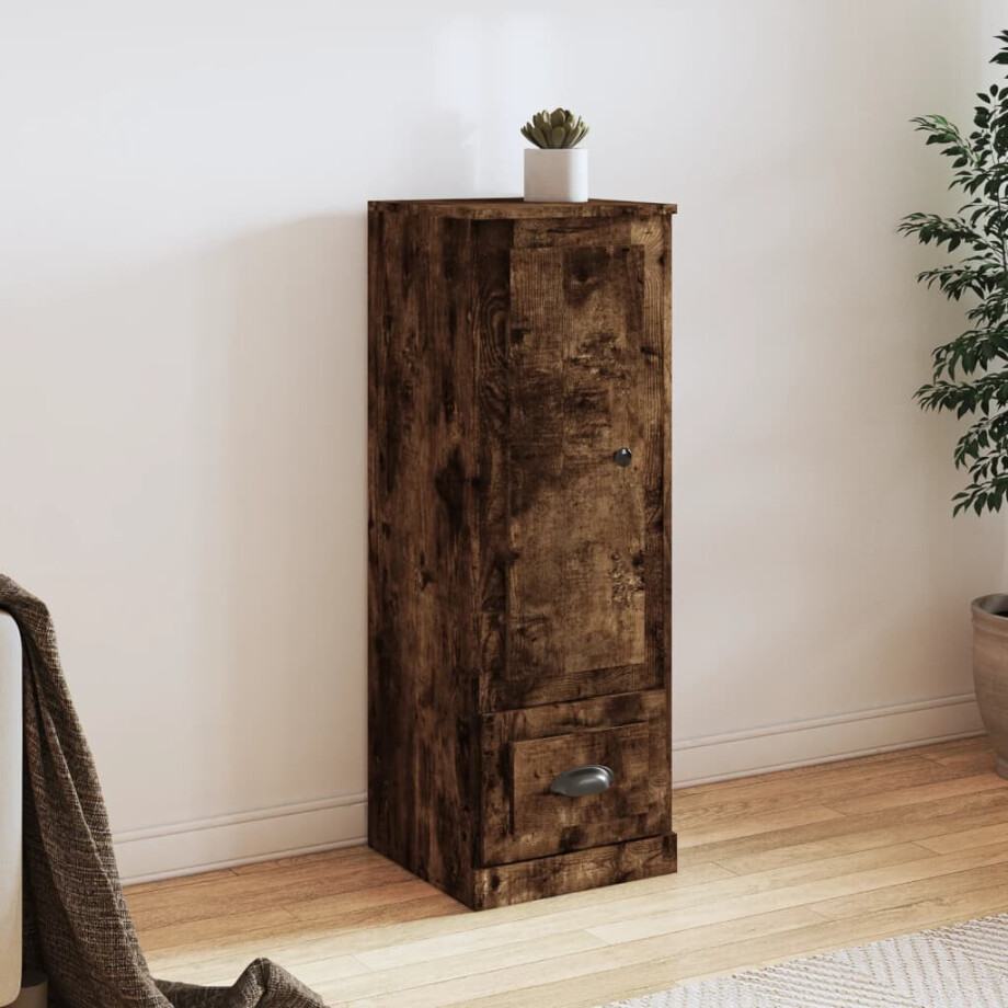 vidaXL Hoge kast 36x35,5x103,5 cm bewerkt hout gerookt eikenkleurig afbeelding 1