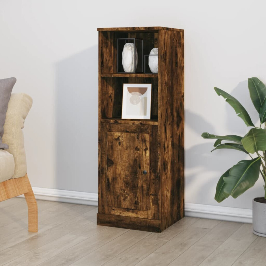 vidaXL Hoge kast 36x35,5x103,5 cm bewerkt hout gerookt eikenkleurig afbeelding 1
