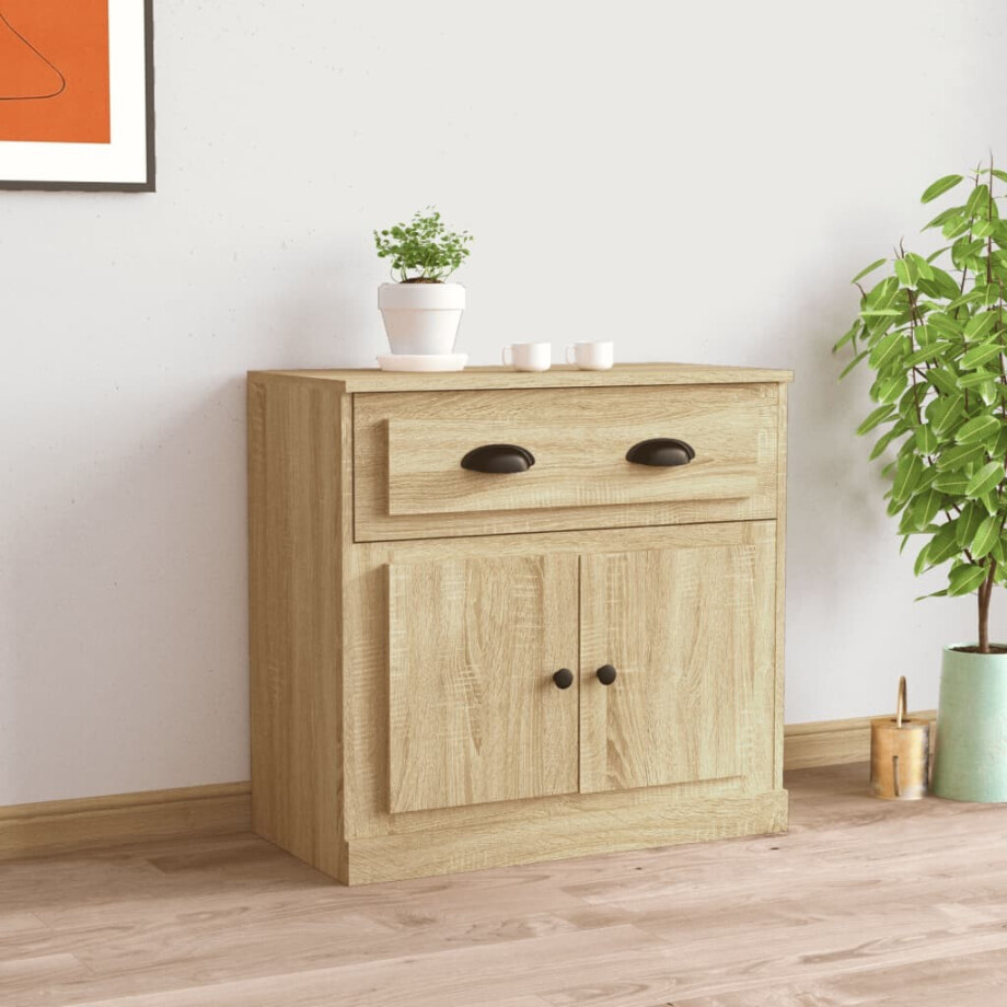 vidaXL Dressoir 70x35,5x67,5 cm bewerkt hout sonoma eikenkleurig afbeelding 1